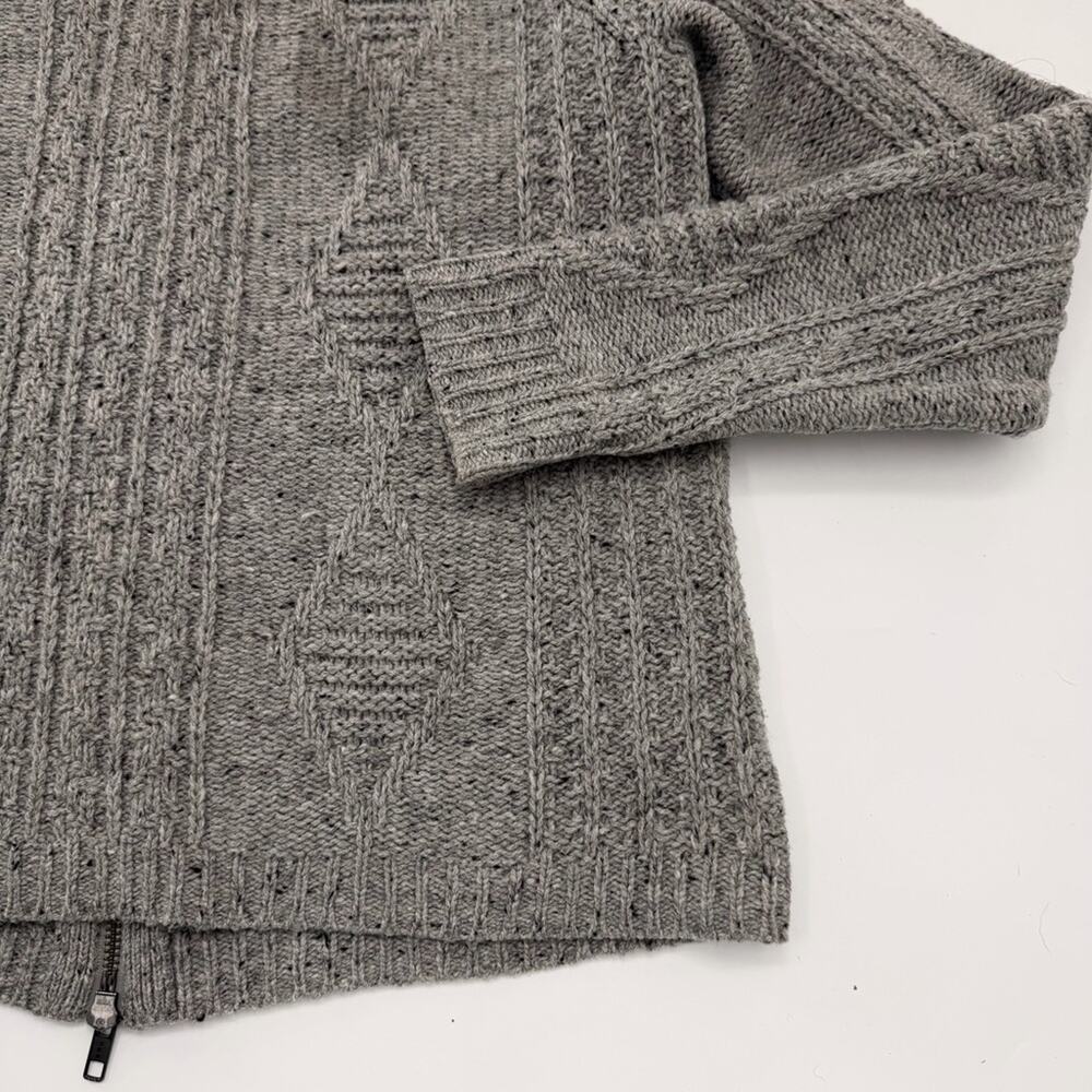Madewell Palisade Full Back Zipper Sweater Merino Wool Grey Women’s Small - Picture 3 of 8
